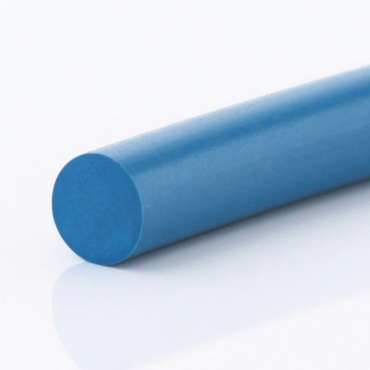 Polyurethane round section belt 84 ShA capri blue smooth SAFE detectable